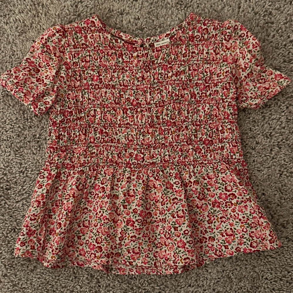 Carter's Red and White Floral Top